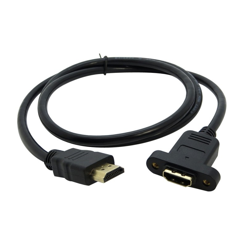 Cable HDMI v1.4 Macho Hembra Extensor para Panel o Chasis