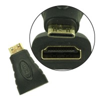 Adaptador Mini HDMI a HDMI Hembra Estándar Negro Raspberry Zero