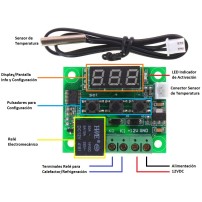 Interruptor Termostato Controlador de Temperatura ON OFF Modelo W1209