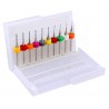 Caja Set de 10 Brocas para PCB Medidas 0.3 a 1.2mm Vástago 3.175mm 1/8'