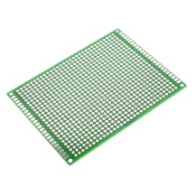Placa FR4 PCB Perforada Verde Doble Faz Tamaño 7x9cm