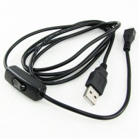 Cable de Alimentación USB 150cm para Raspberry Pi con Interruptor ON/OFF