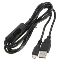 Cable de Alimentación USB 150cm para Raspberry Pi con Interruptor ON/OFF