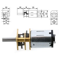 Mini Motor con Caja Reductora Modelo N20 100RPM 6V Eje 3mm D