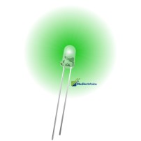 50 LEDs Ultrabrillantes Verde 5mm + 50 Resistencias 1/4W