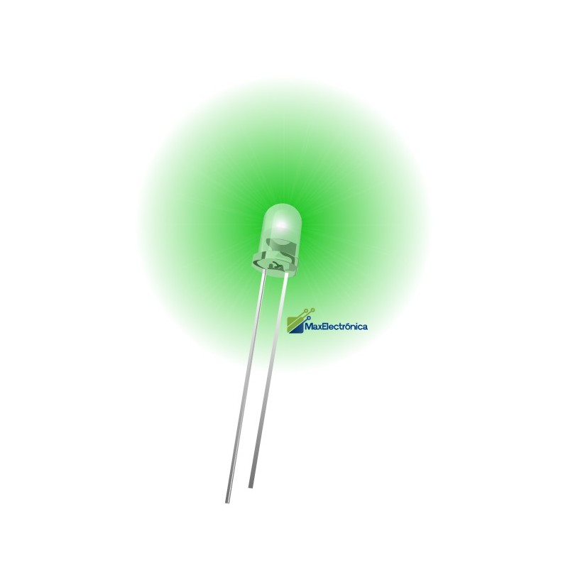 50 LEDs Ultrabrillantes Verde 5mm + 50 Resistencias 1/4W