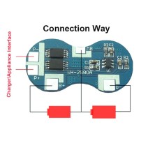 Módulo Cargador Protector BMS 2S Modelo WH-2S80A para 2 Baterías de Litio 18650