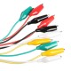 Pack de 10 Cables Tipo Pinza Caimán Colores Largo 50cm