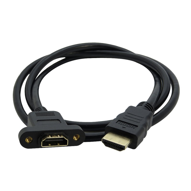 CABLE HDMI V1.4 CON CONEXIONES DE ORO MACHO-MACHO DE 1,8 METROS 10.15.1502