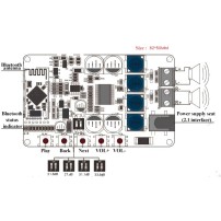 Tarjeta Amplificador Receiver Bluetooth 4.0 Stereo 50W TDA7492P