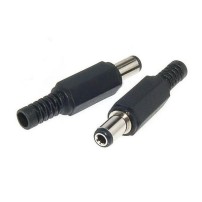 Conector Plug Macho DC Recto 5.5 x 2.1mm