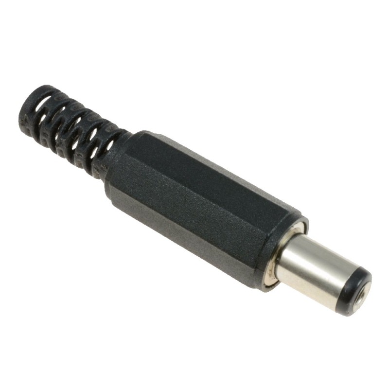 Conector Plug Macho DC Recto 5.5 x 2.1mm