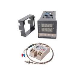 Controlador de Temperatura PID Modelo REX-C100 con Termocupla y SSR