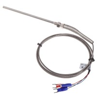 Termocupla Sensor de Temperatura PT100 RTD 400°C Largo 100cm