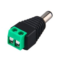 Conector Alimentación Plug Macho DC Con Borneras 2.1x5.5mm