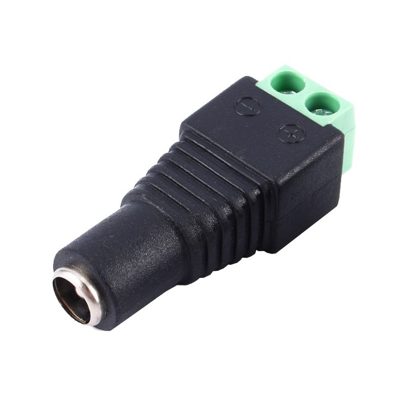 Conector Alimentación Jack Hembra DC Con Borneras 5.5mm