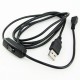 Cable de Alimentación USB 150cm para Raspberry Pi con Interruptor ON/OFF
