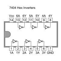 IC 74HC04N Circuito Integrado Compuerta Lógica 6x Hex Inverter NOT