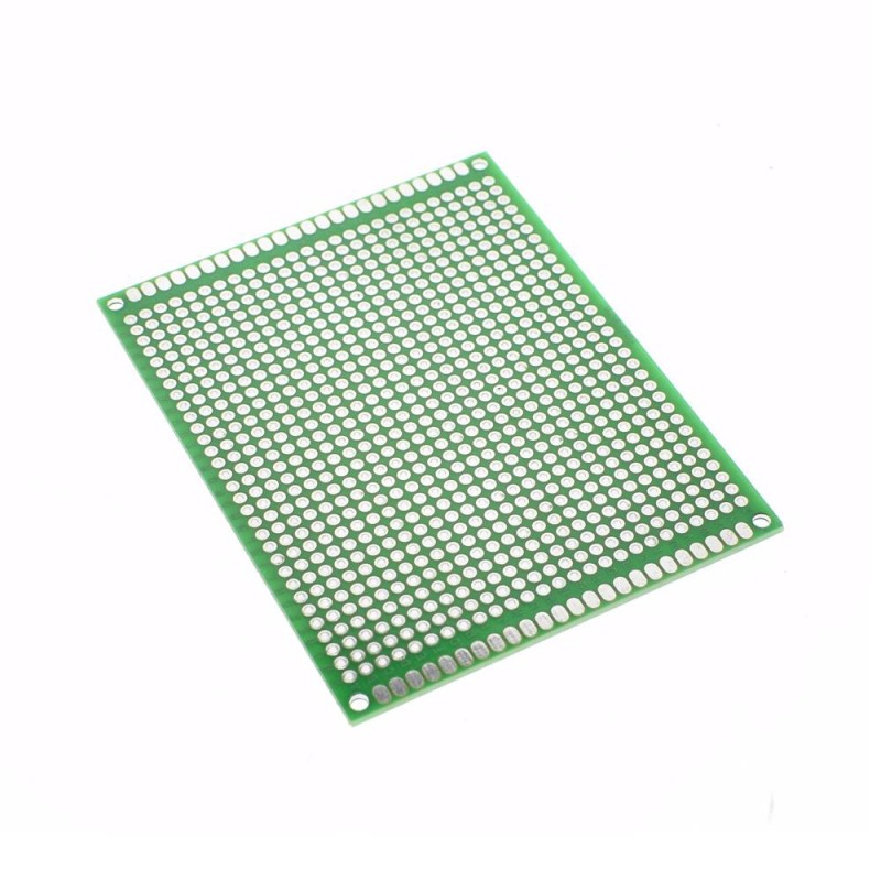 Placa FR4 PCB Perforada Verde 1 Faz Tamaño 7x9cm