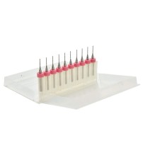 Caja de 10 Brocas para PCB Medida 1.0mm Vástago 3.175mm 1/8'