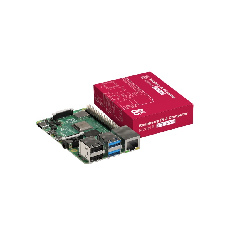 Raspberry Pi 4 Modelo B 2GB Quad Core Cortex-A72 1.5GHz Dual Wifi Bluetooth 5.0