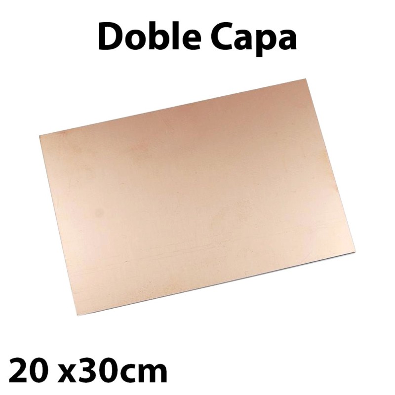 Placa PCB FR-4 Fibra de Vidrio Tarjeta Virgen Doble Capa 20x30cm