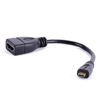 Cable Negro Micro HDMI a HDMI Estándar Hembra Raspberry Pi 4