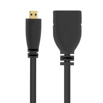 Cable Negro Micro HDMI a HDMI Estándar Hembra Raspberry Pi 4