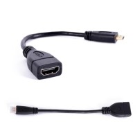 Cable Negro Micro HDMI a HDMI Estándar Hembra Raspberry Pi 4