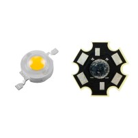 LED High Power 1 Watt Blanco Frio con Base Disipador Tipo Estrella