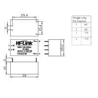 Mini Conversor AC-DC Fuente de Poder Salida 5VDC 3W Modelo HLK-PM01