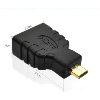 Adaptador Micro HDMI a HDMI Hembra Estándar Negro Raspberry Pi 4