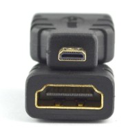 Adaptador Micro HDMI a HDMI Hembra Estándar Negro Raspberry Pi 4