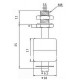 Mini Sensor Flotante de Nivel Vertical para Líquidos Magnético ON/OFF