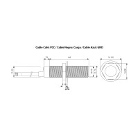 Sensor de Proximidad Efecto Hall NPN NJK-5002C Vástago Largo