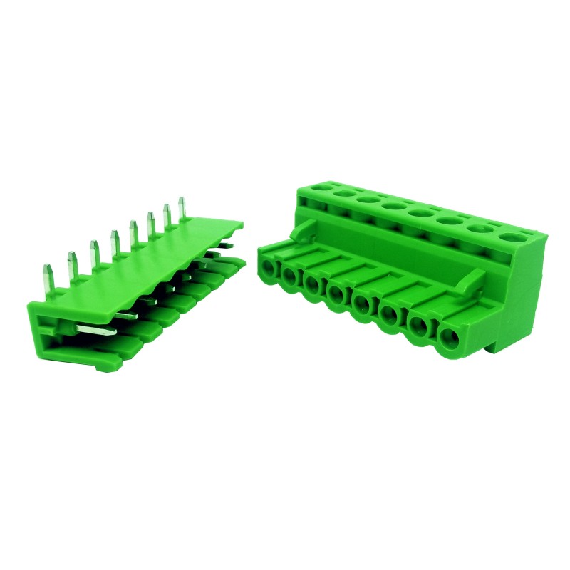 Juego de Conector Terminal 8 Pines con Bornes Modelo 2EDG 5.08 8P