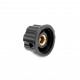 Perilla MF-A03 21mm Negra Plateada para Potenciómetro Encoder Rotatorio
