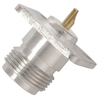 Conector para Panel o Chasis Tipo N Hembra RF Coaxial 25x25mm