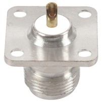 Conector para Panel o Chasis Tipo N Hembra RF Coaxial 25x25mm