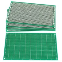 Placa PCB Perforada FR4 Una Faz Verde Tamaño 9x15cm