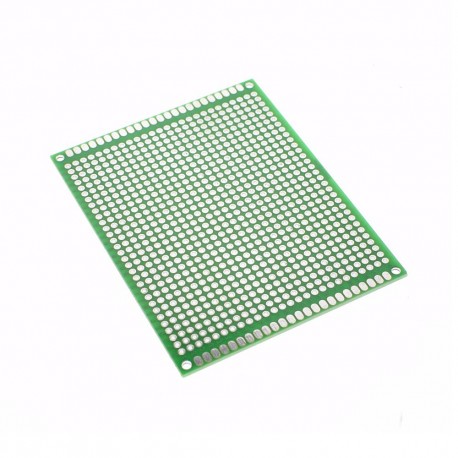 Placa FR4 PCB Perforada Verde 1 Faz Tamaño 7x9cm