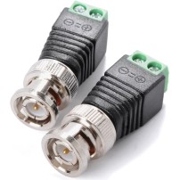 Conector Coaxial Macho BNC Adaptador Cámara CCTV con Borneras