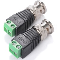 Conector Coaxial Macho BNC Adaptador Cámara CCTV con Borneras