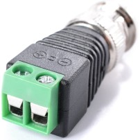 Conector Coaxial Macho BNC Adaptador Cámara CCTV con Borneras