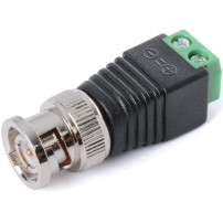 Conector Coaxial Macho BNC Adaptador Cámara CCTV con Borneras