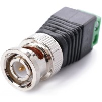 Conector Coaxial Macho BNC Adaptador Cámara CCTV con Borneras