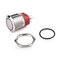 Pulsador 22mm 250V 5A Metálico con Anillo Indicador de Luz LED 9-24V Colores