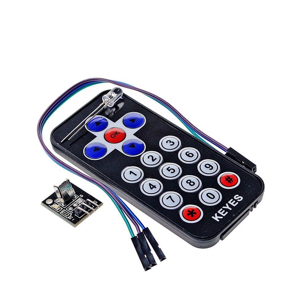 Kit Control Remoto IR 17 Botones con Infrarrojo HX1838 LED IR