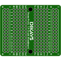 Placa Prototipo PCB Doble Faz Tipo Protoboard 210 Puntos Tamaño 44 x 55 mm