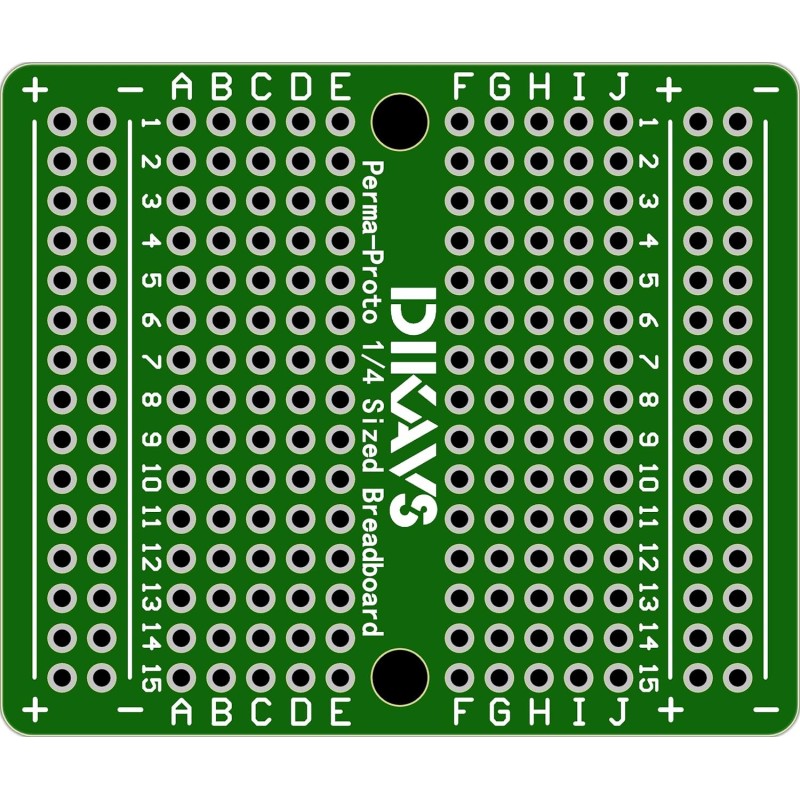 Placa Prototipo PCB Doble Faz Tipo Protoboard 210 Puntos Tamaño 44 x 55 mm